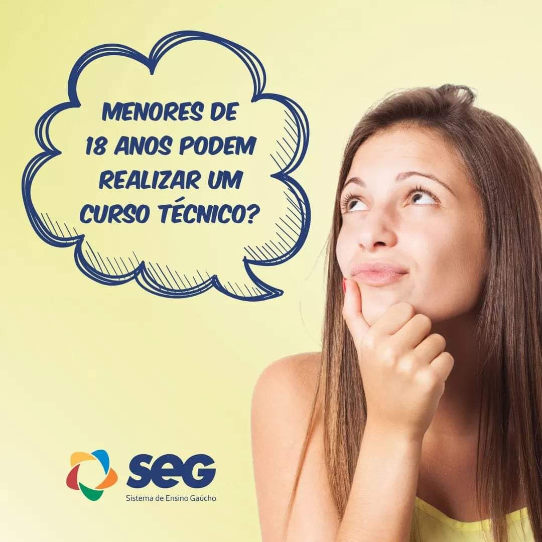 Menores de 18 anos podem realizar um curso técnico? - Alegrete Tudo