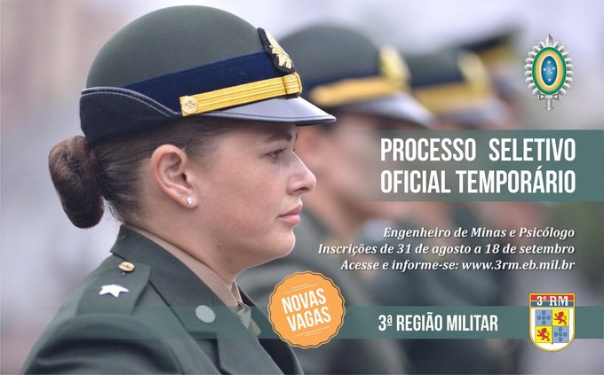 Processo seletivo do Exército abre vagas para Oficial temporário de nível  superior - Alegrete Tudo