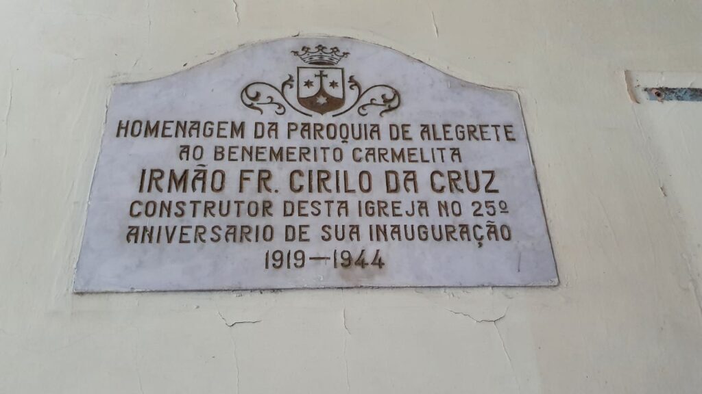 Homenagem ao frei Cirilo da Cruz