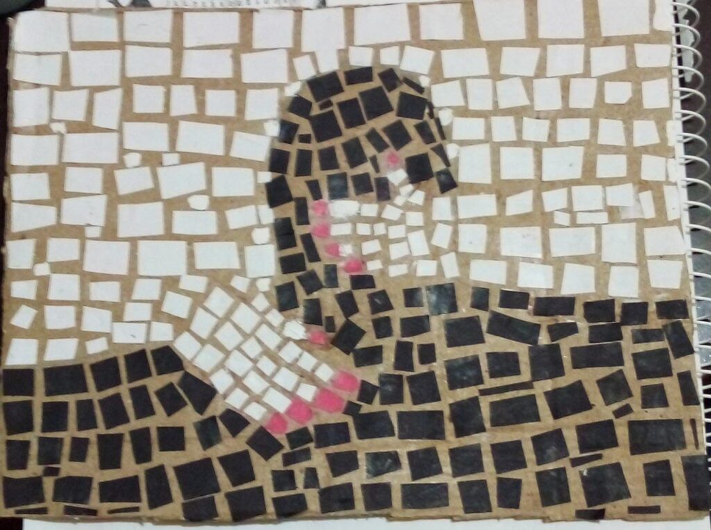 A arte do mosaico despertou a criatividade dos alunos