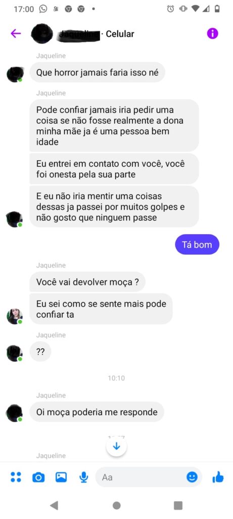 Injúria - celular perdido