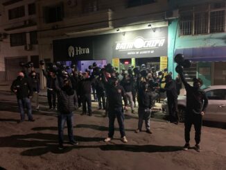 Protesto de comerciantes em Alegrete