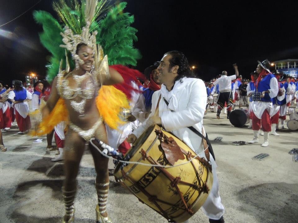 Músico no carnaval da Capital do RS