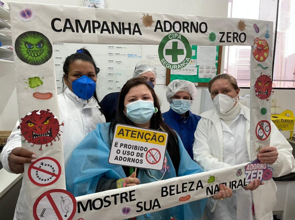 Campanha da CIPA orienta os malefícios do uso de adorno dentro do ambiente hospitalar