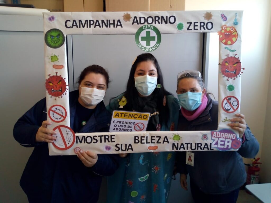Campanha da CIPA orienta os malefícios do uso de adorno dentro do ambiente hospitalar
