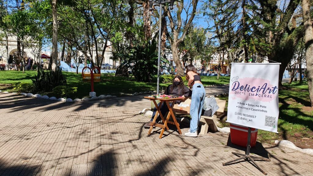 No sábado de sol, o Brick da Praça foi um bom programa