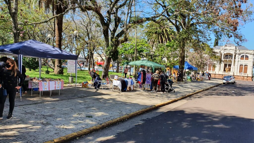 No sábado de sol, o Brick da Praça foi um bom programa