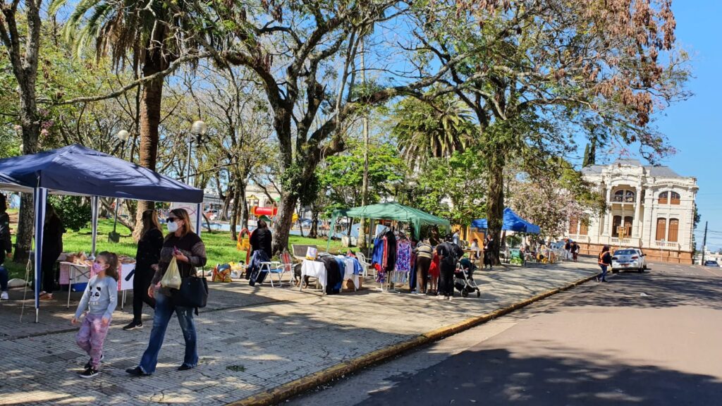 No sábado de sol, o Brick da Praça foi um bom programa