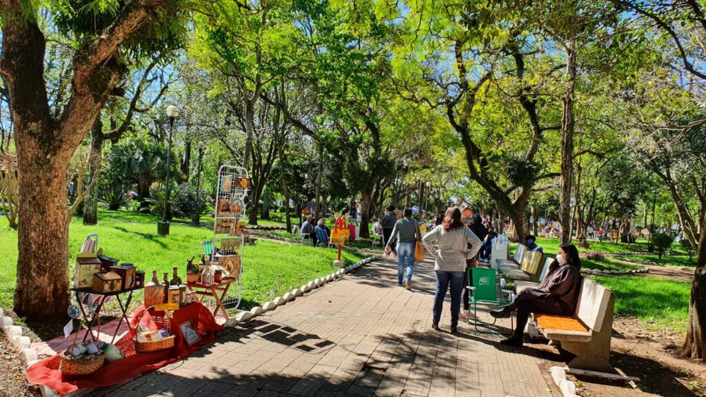No sábado de sol, o Brick da Praça foi um bom programa