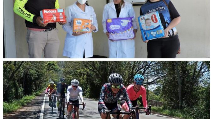 Integrantes do Trilha Aventura entregaram doação Integrantes do Trilha Aventura entregaram doação