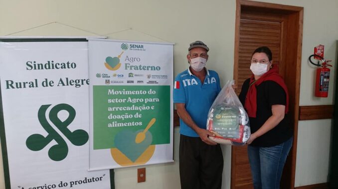 Alimentos foram entregues no Sindicato Rural
