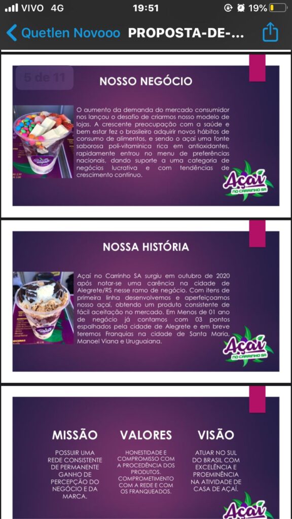 Açaí no Carrinho SA comemora seu primeiro aniversário e lança a venda de franquias