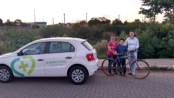 Rodrigo ganhou a bicicleta do projeto Ciclo Vida