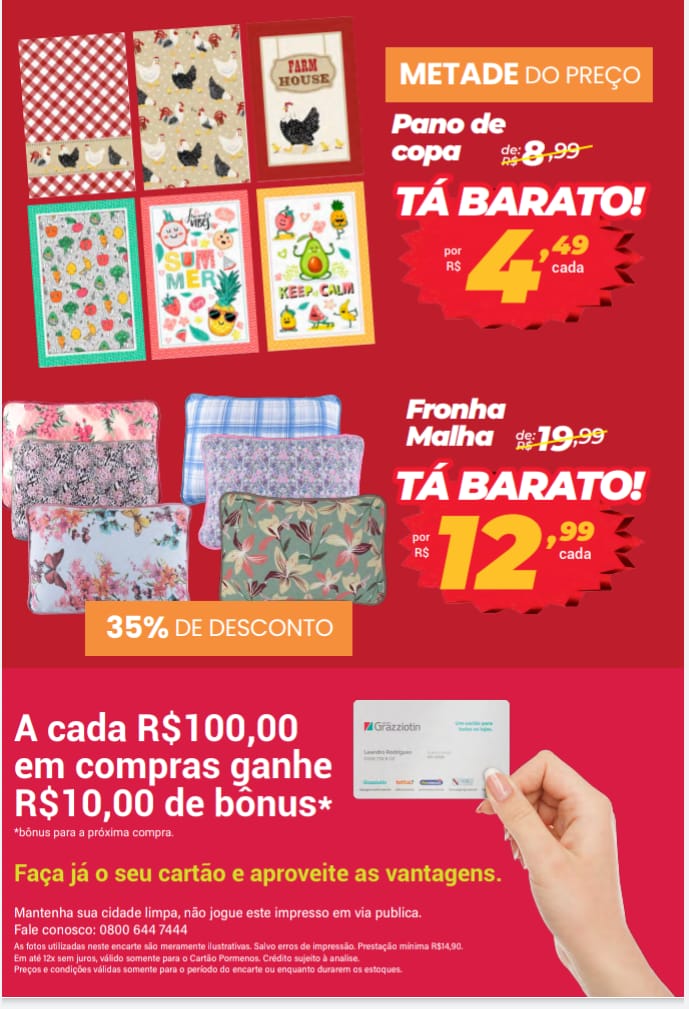 Aproveite para levar tudo no “Vem que Tem Descontão” Grazziotin
