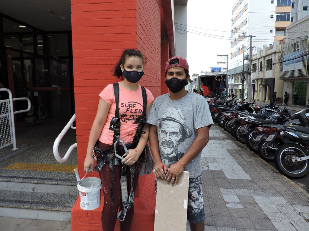 Pintora e marido em Alegrete