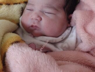 Com 4,110 kg e 49,5 cm, primeiro bebê a nascer em Alegrete em 2022 é uma menina