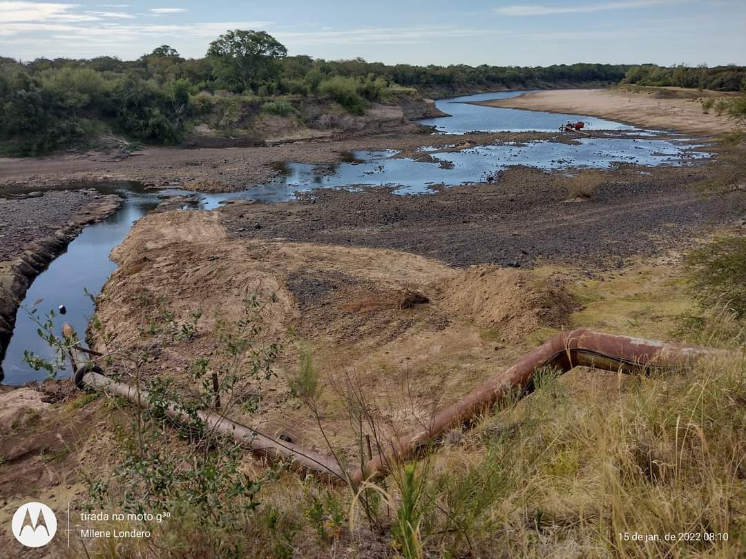 Estiagem está secando o Ibirapuitã em alguns pontos