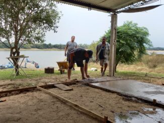 Sede da Balsa sendo preparada