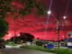 Céu vermelho e alerta de temporal nesta segunda-feira