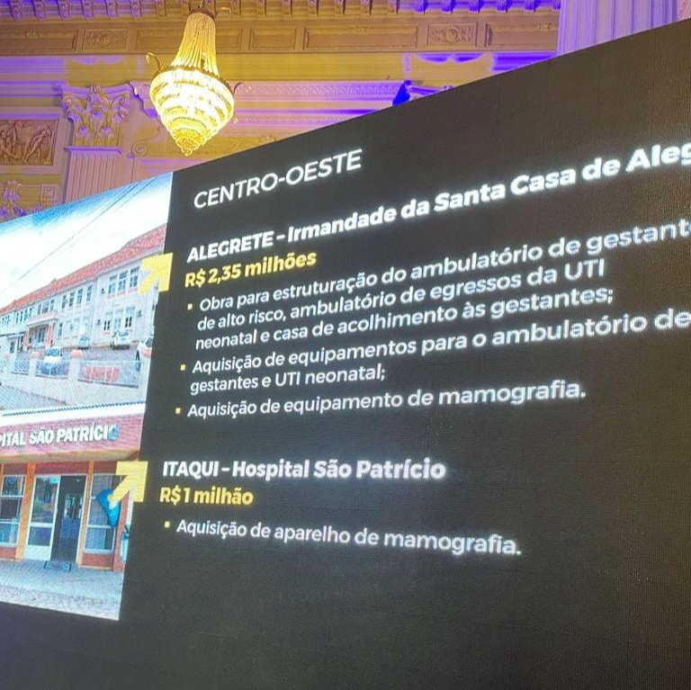 Santa Casa é contemplada com Avançar RS do Governo do Estado