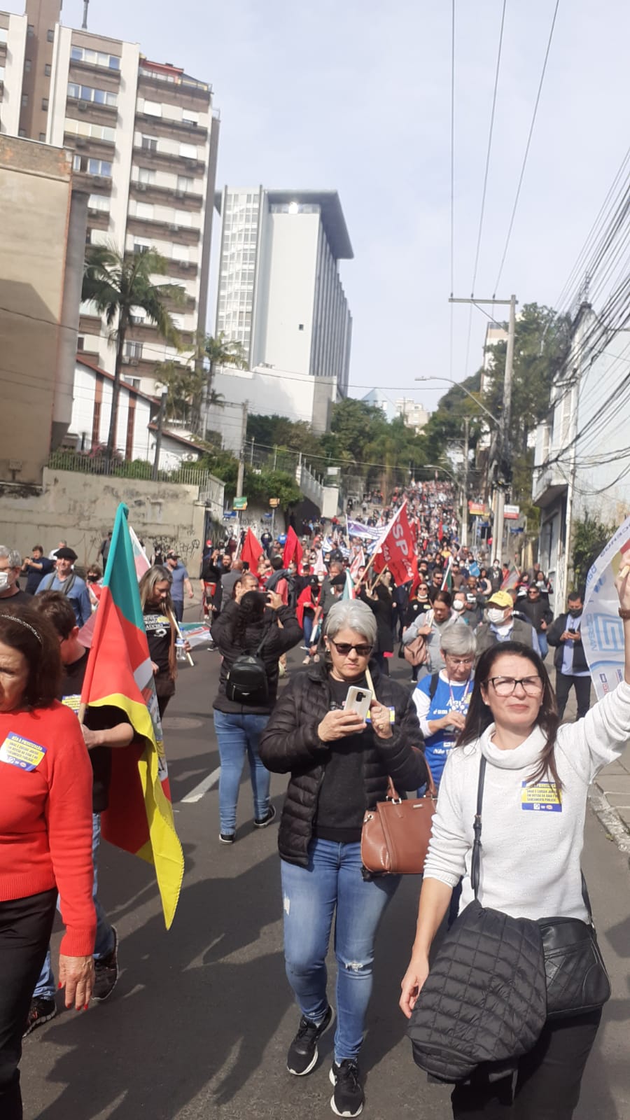 Protesto contra privatização da Corsan em Porto Alegre