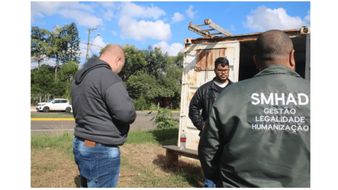 Trabalhadores foram resgatados por profissionais da prefeitura de Montenegro — Foto: SMHAD/Divulgação Trabalhadores foram resgatados por profissionais da prefeitura de Montenegro — Foto: SMHAD/Divulgação