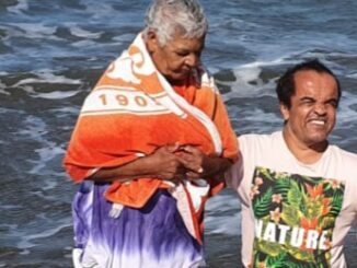 Alcina e o filho de Adilson