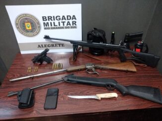 Brigada Militar intercepta e prende trio com armas em Alegrete