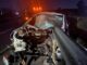 Guard rail atravessa carro após colisão na RS-118, em Cachoeirinha